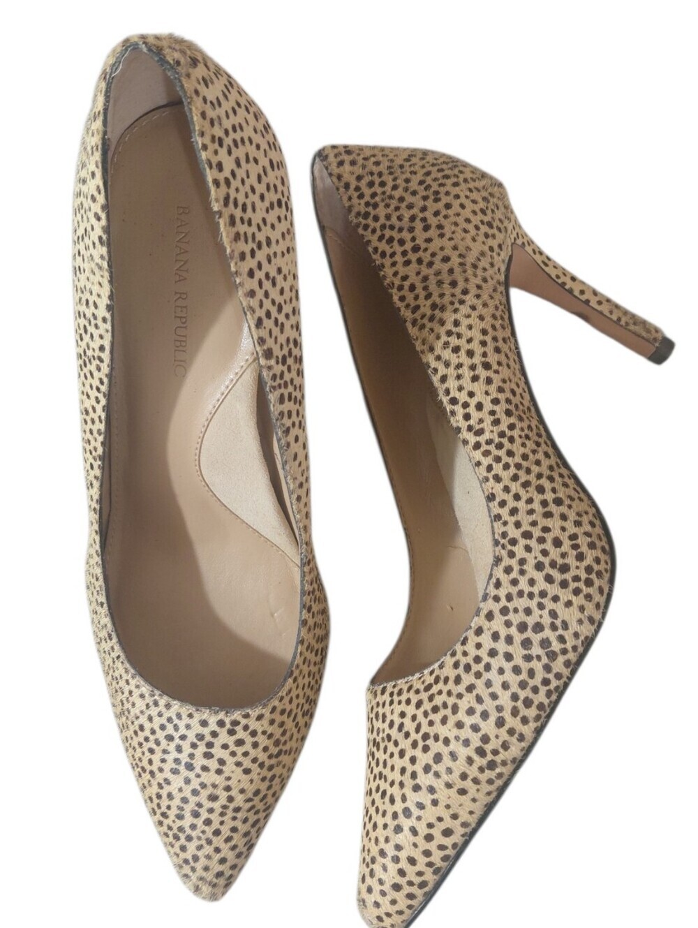 Banana Republic Calf Hair Leopard-Print Pointed Toe Pumps Size 6